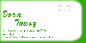 dora tausz business card